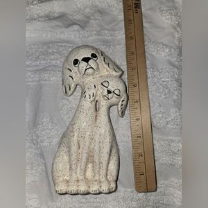 Vintage MCM Speckled Ceramic Dog Figurine Good Used Condition